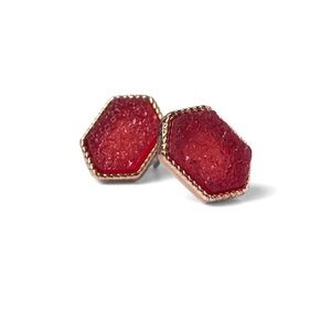 New Womens Lab Created Faux Druzy Stud Elegant Simple Casual Earrings